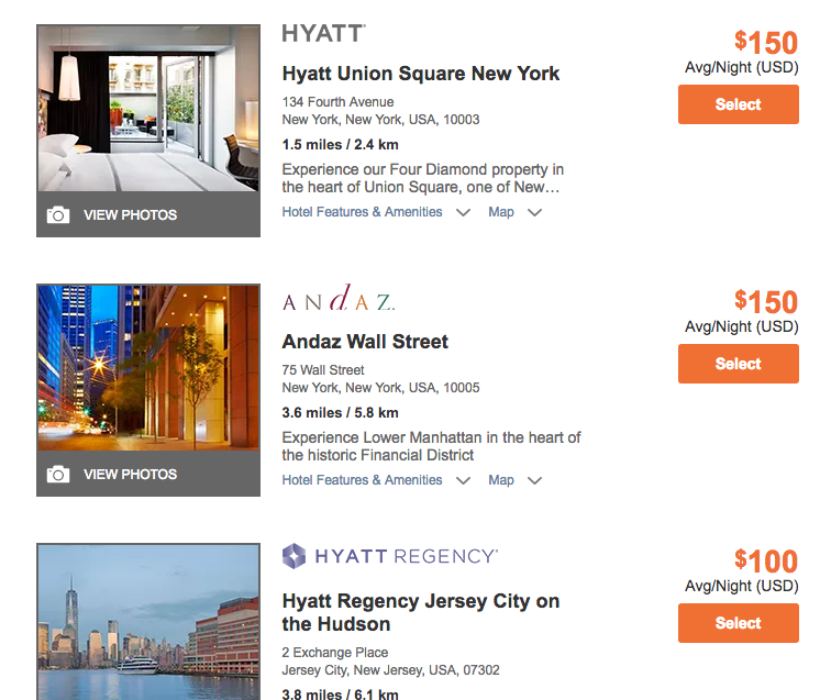 Easy way to search for Hyatt Cash + Points rates