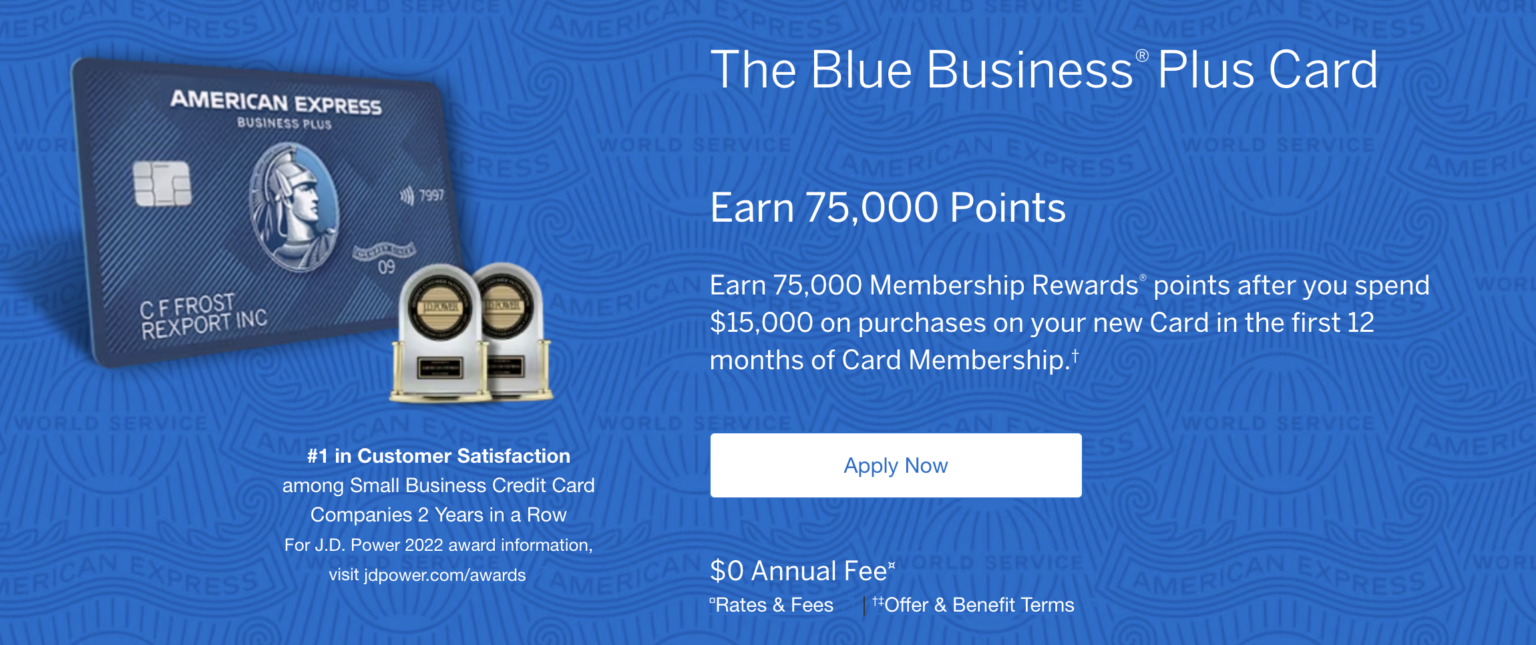 Massive 75k American Express Blue Business Plus Targeted Monkey Miles