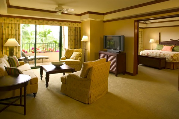 a room with a television and a couch