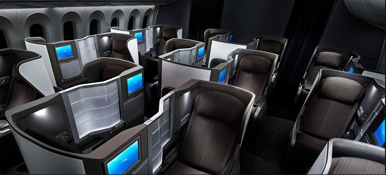 a row of seats in an airplane