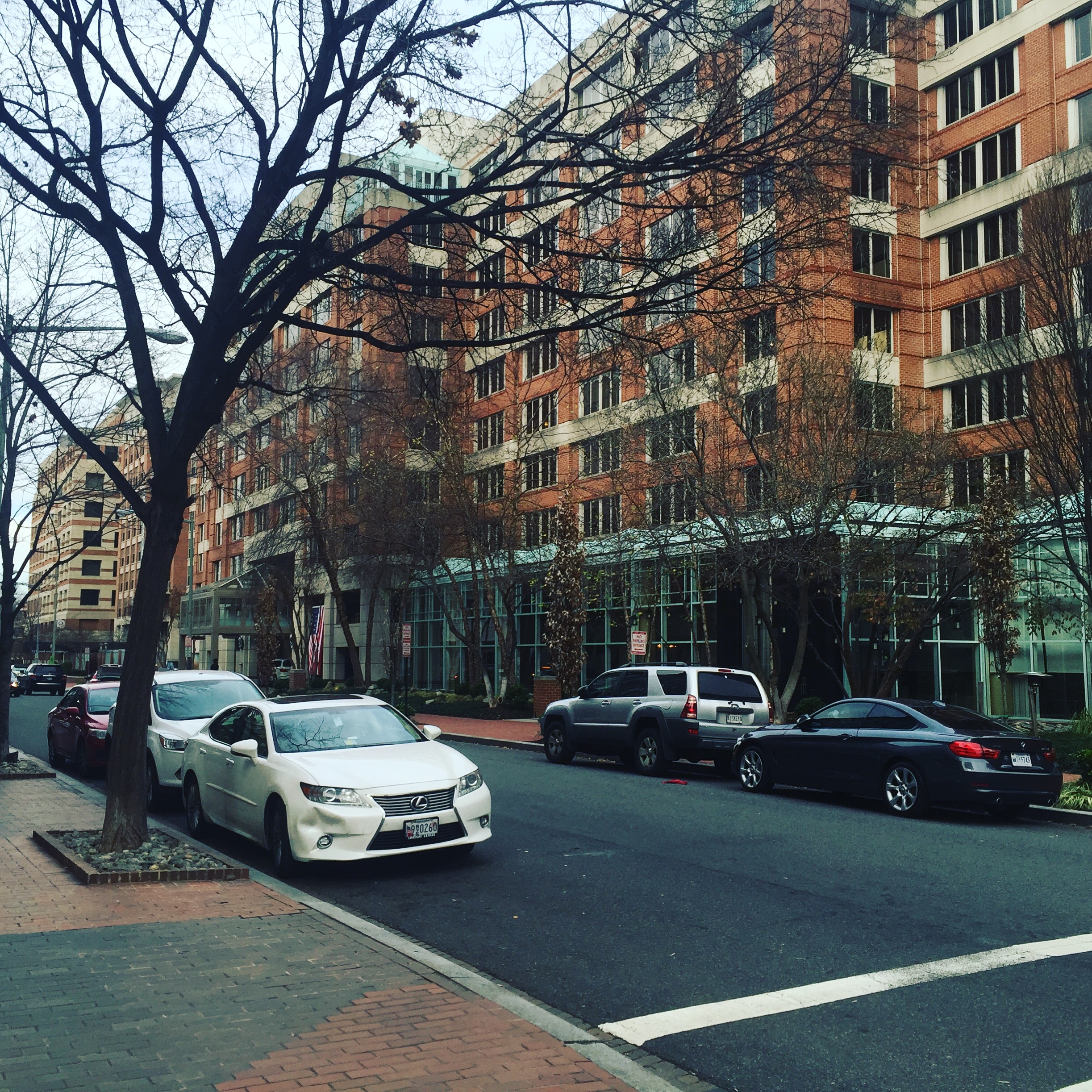a street with cars parked on it
