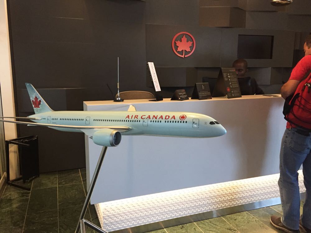 a model airplane on a stand