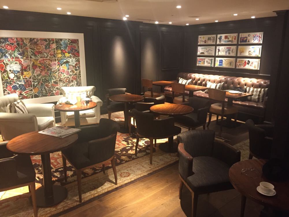 a room with tables and chairs