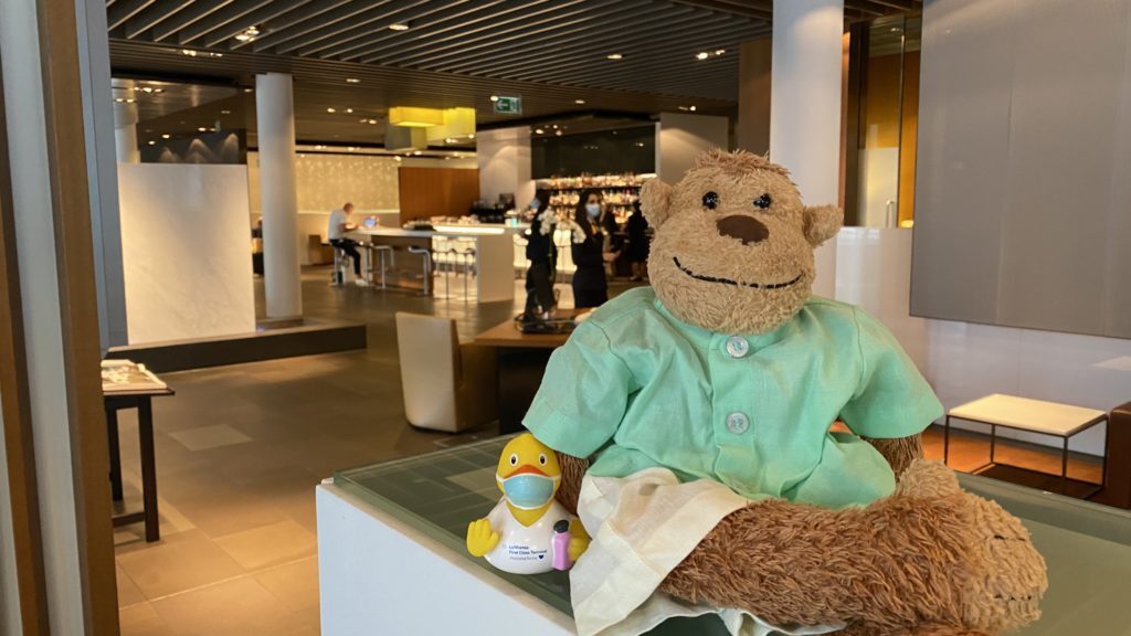 a stuffed animal in a hospital