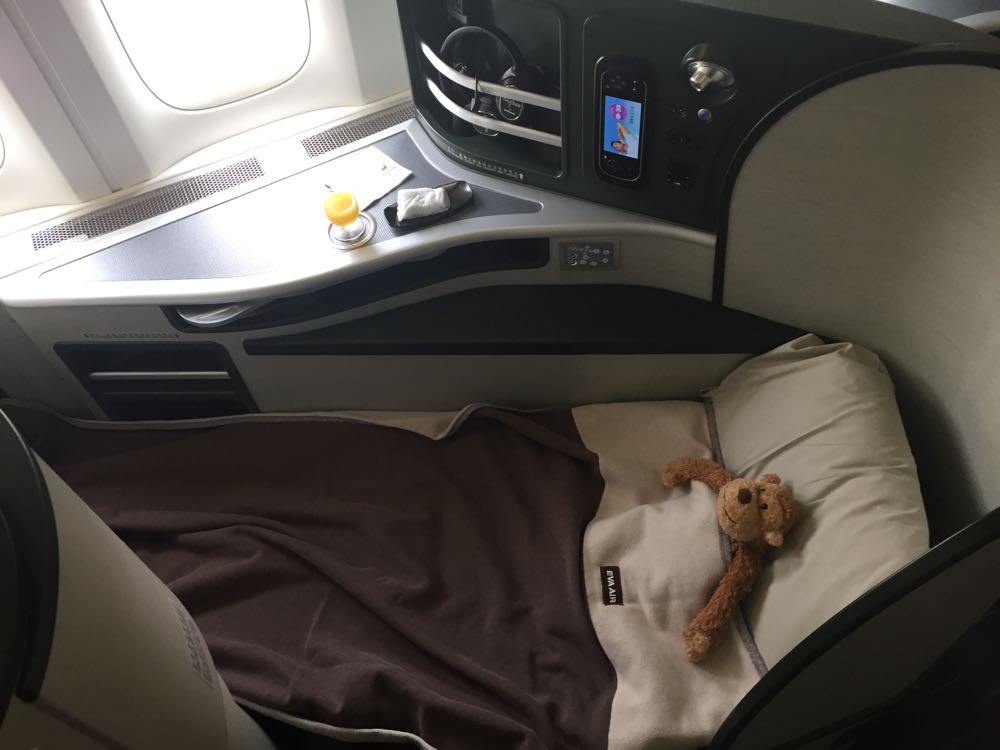 a stuffed animal on a seat
