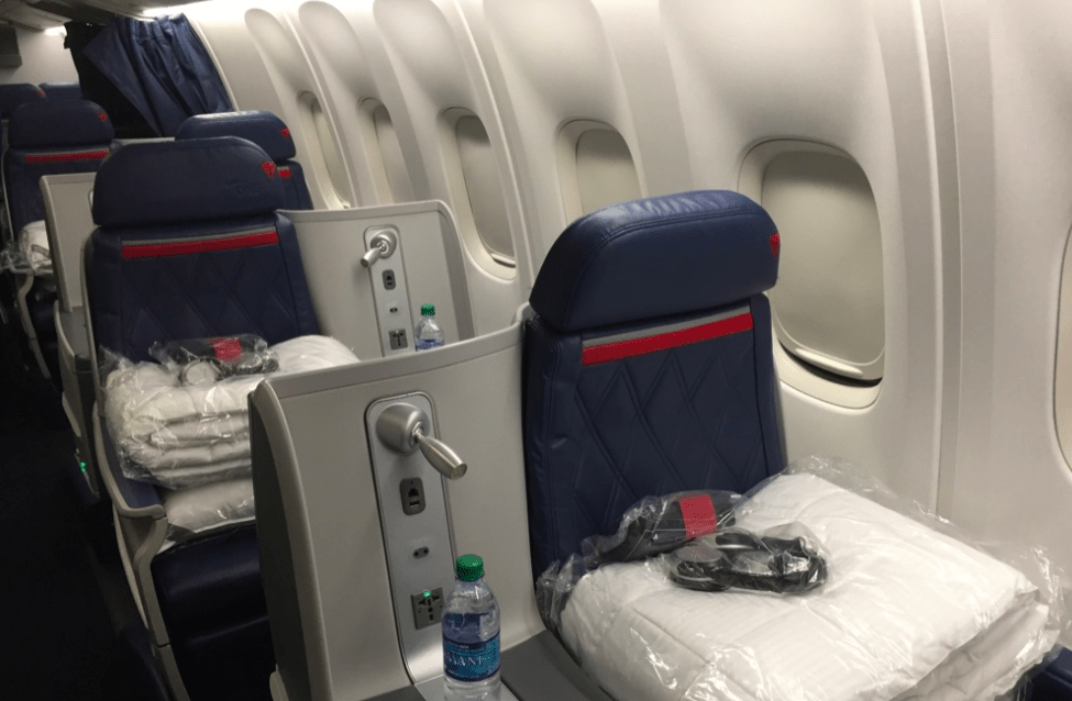 a seat on an airplane