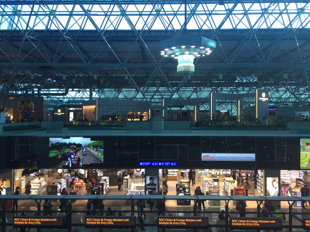 a large building with many people