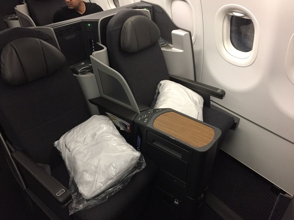 a seat on an airplane