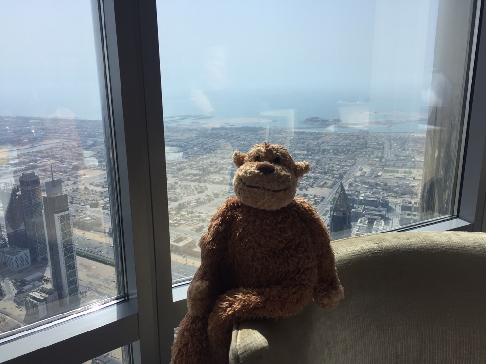 a stuffed animal sitting on a chair
