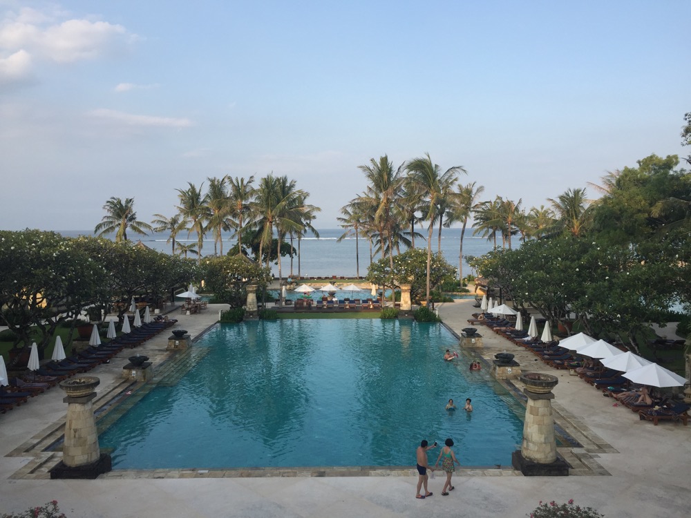 a pool with people in it