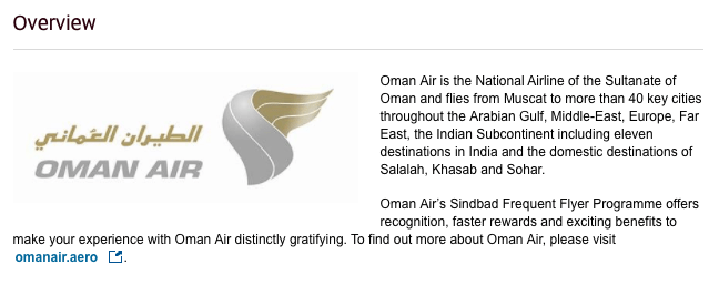 Etihad Partner Award Charts