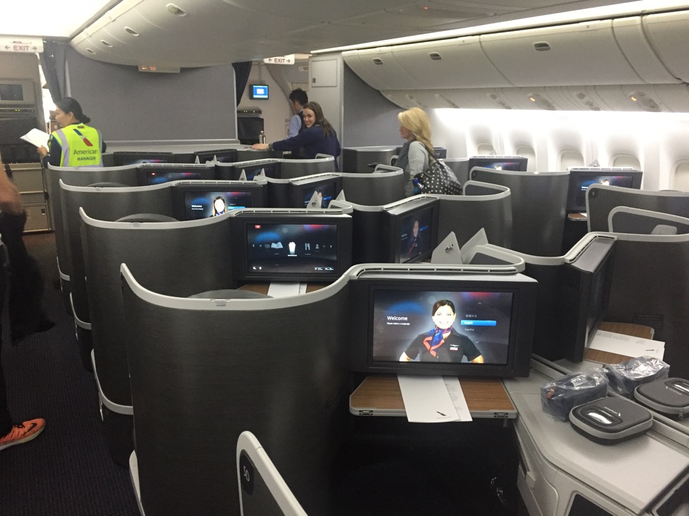 a group of people in an airplane