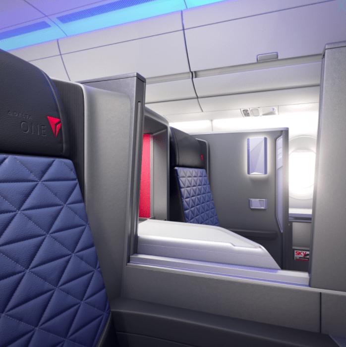 a seat in an airplane