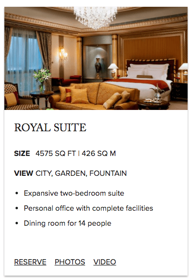a screenshot of a hotel suite