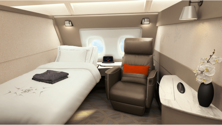 a chair in a plane
