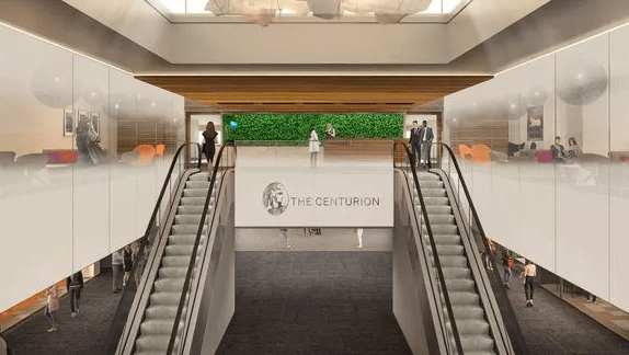 escalators in a building with people walking