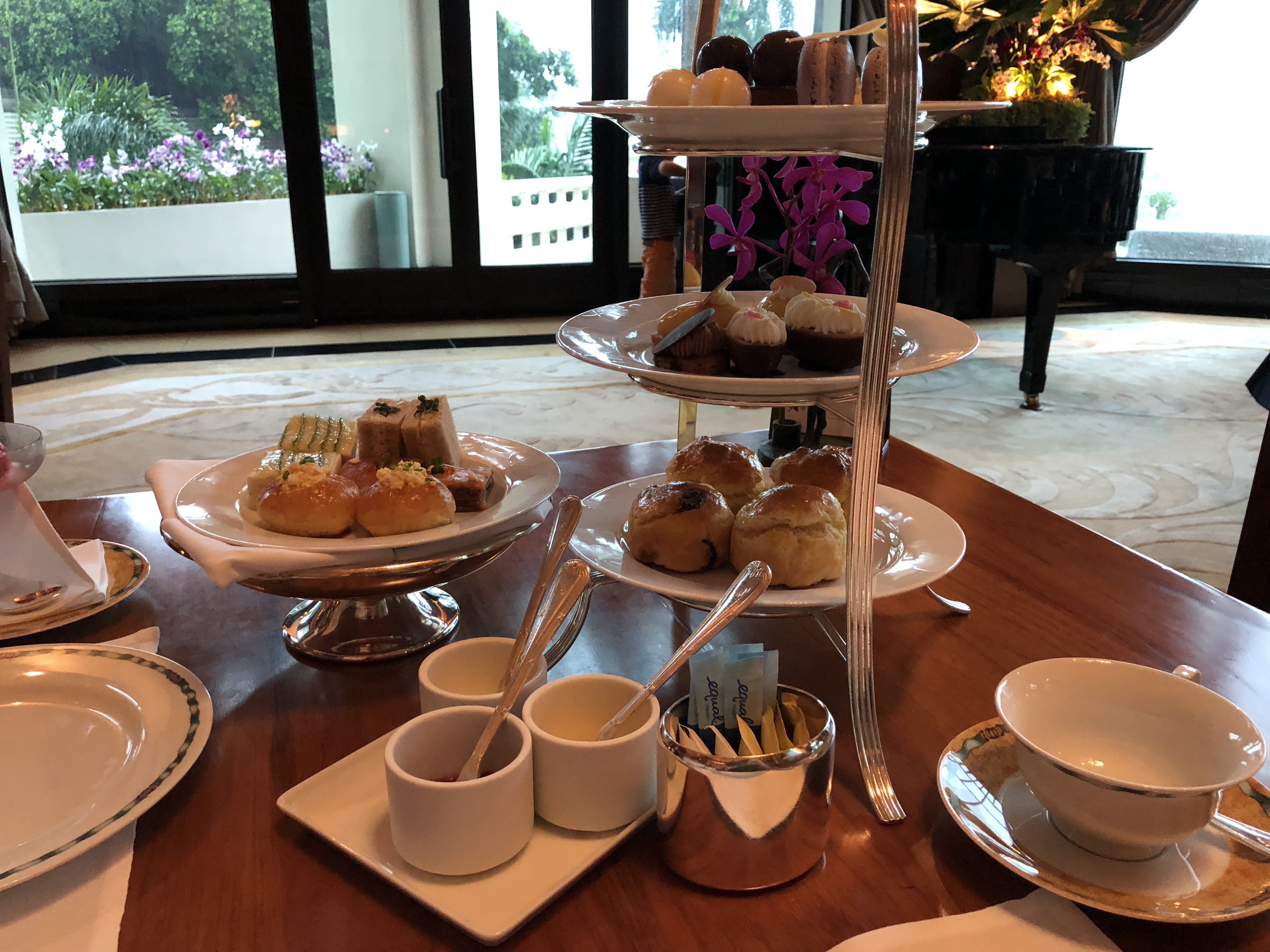 a table with food on it