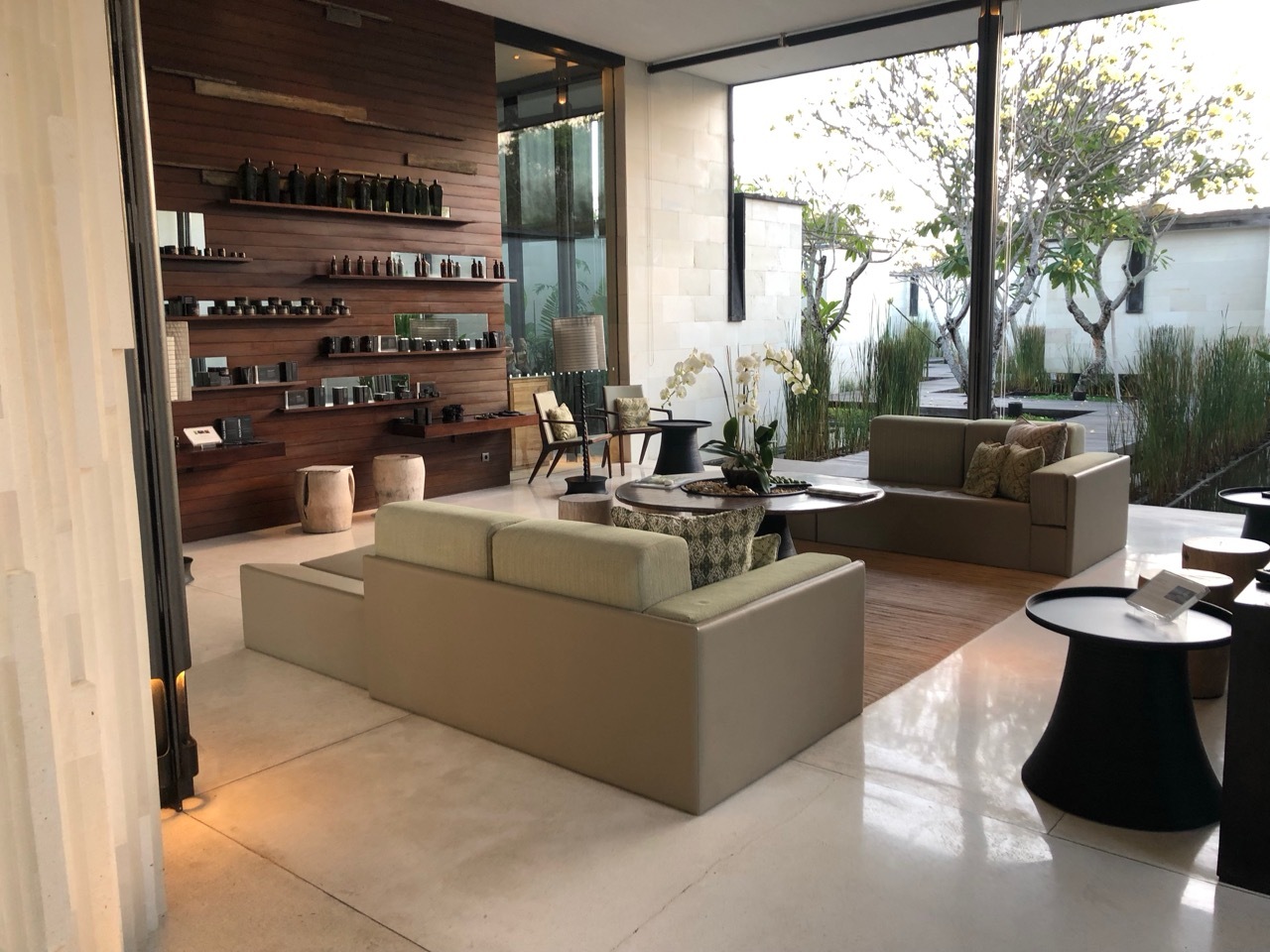 a room with a couch and a table