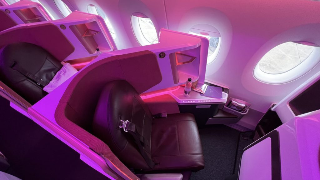 a seat in a plane
