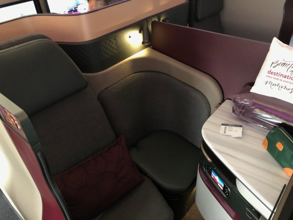 a seat in a plane