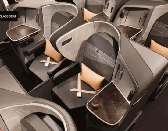 a group of seats in a plane