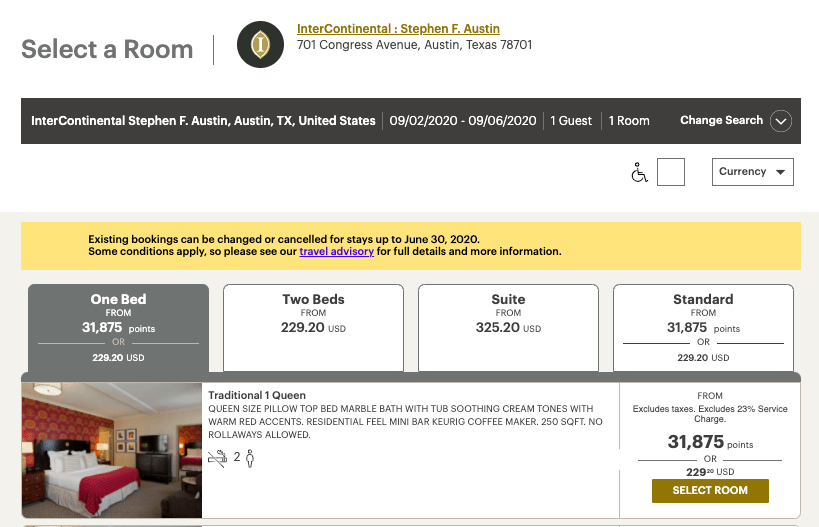 a screenshot of a hotel room