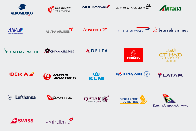 a group of logos of airline