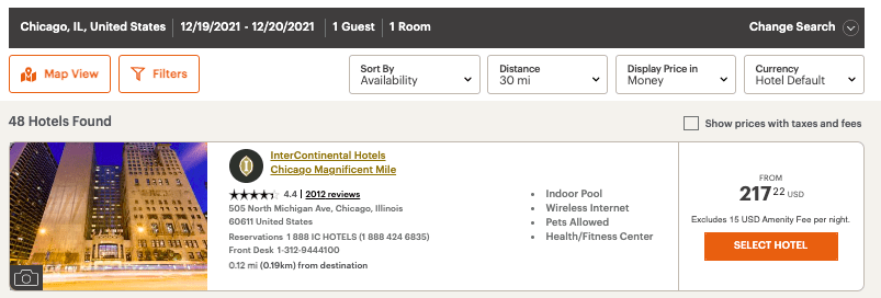 a screenshot of a hotel