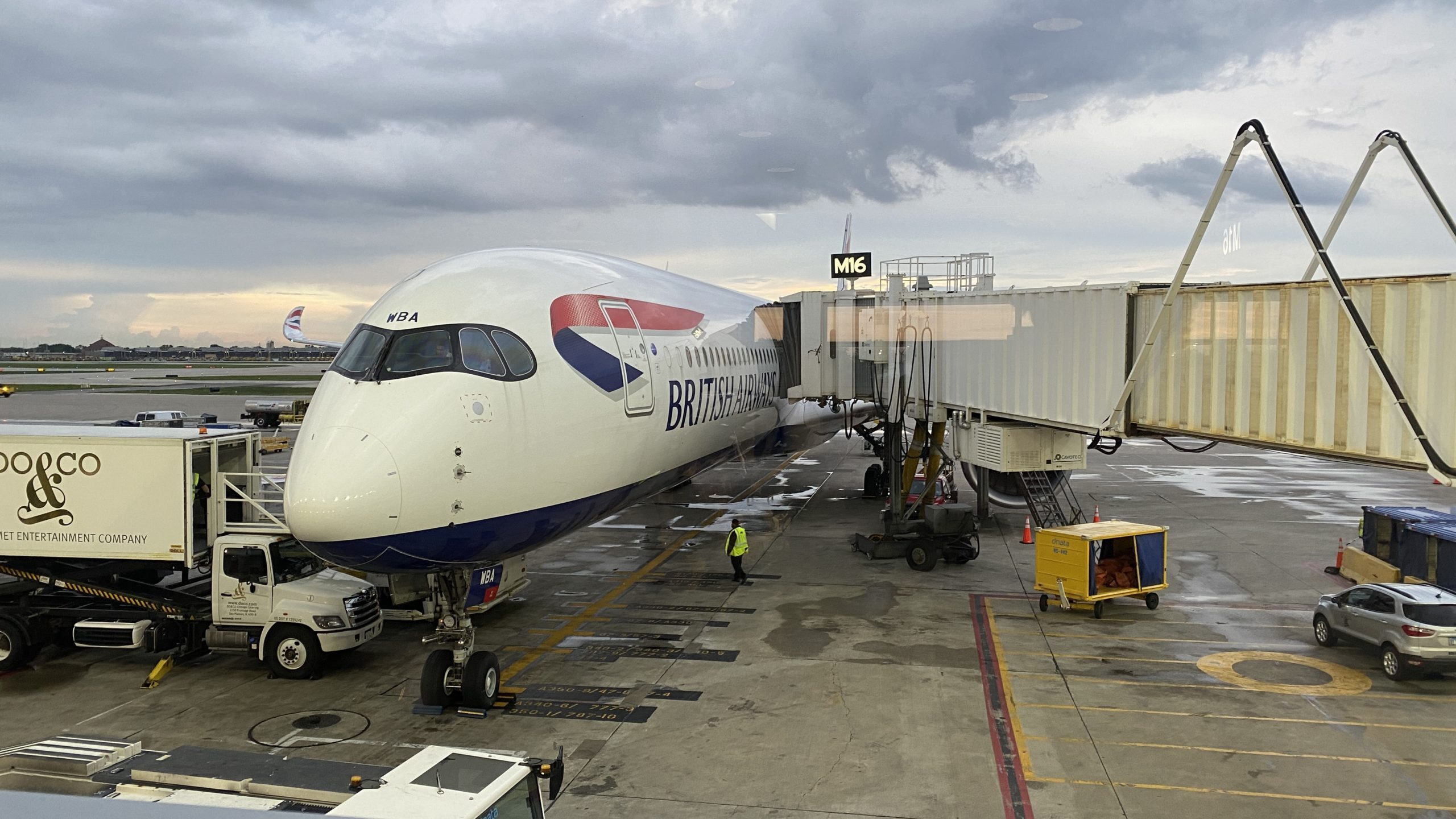 a plane at an airport