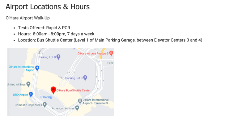 a map of an elevator center