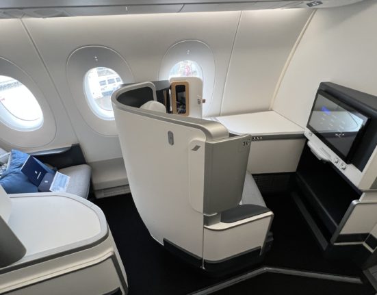 a seat in a plane