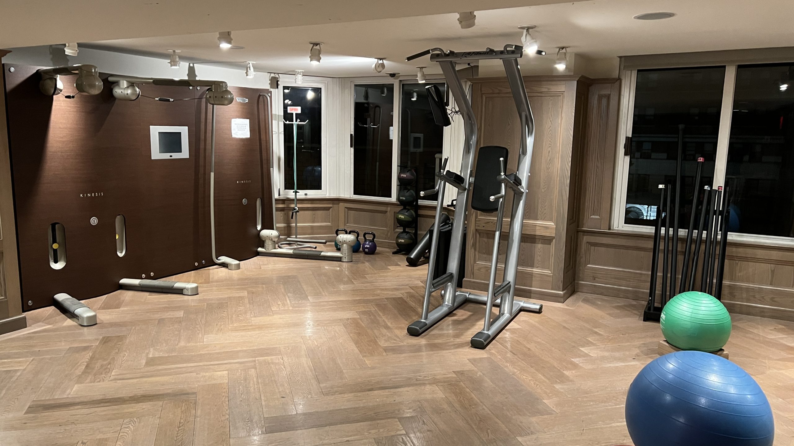a gym with exercise equipment