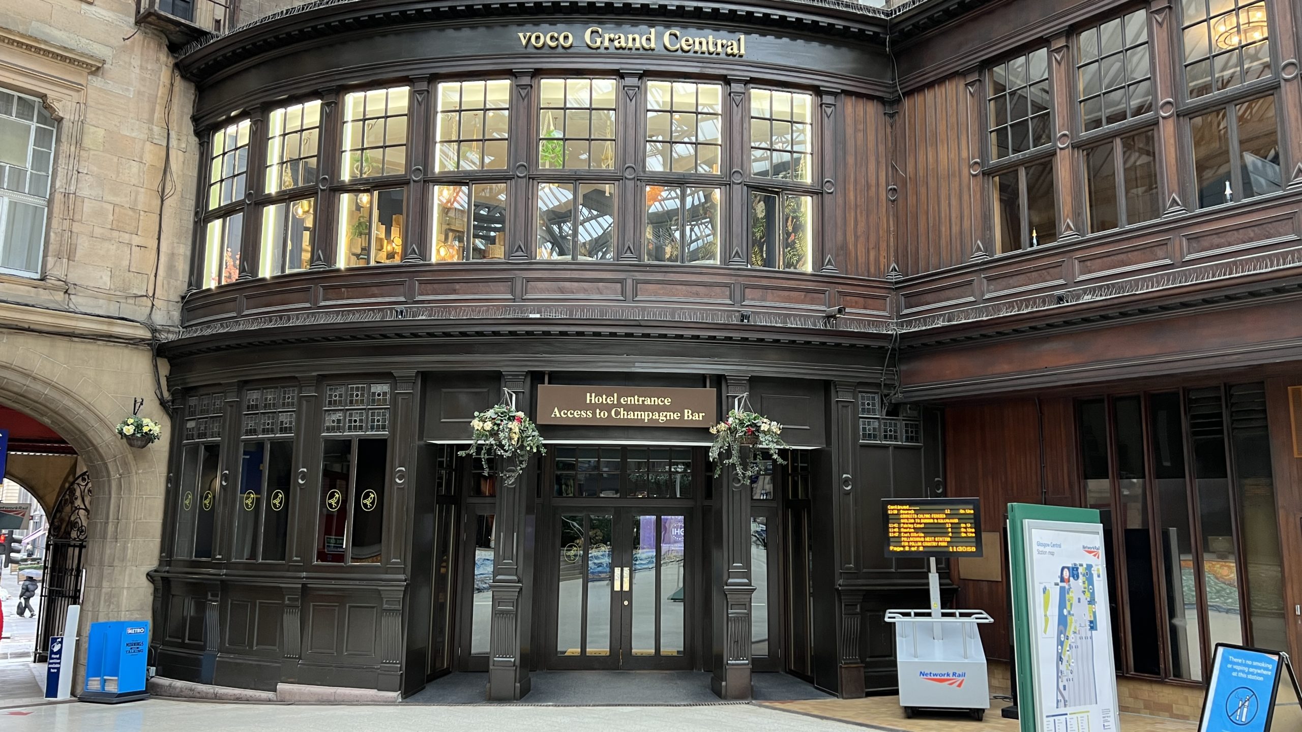 a building with a large window