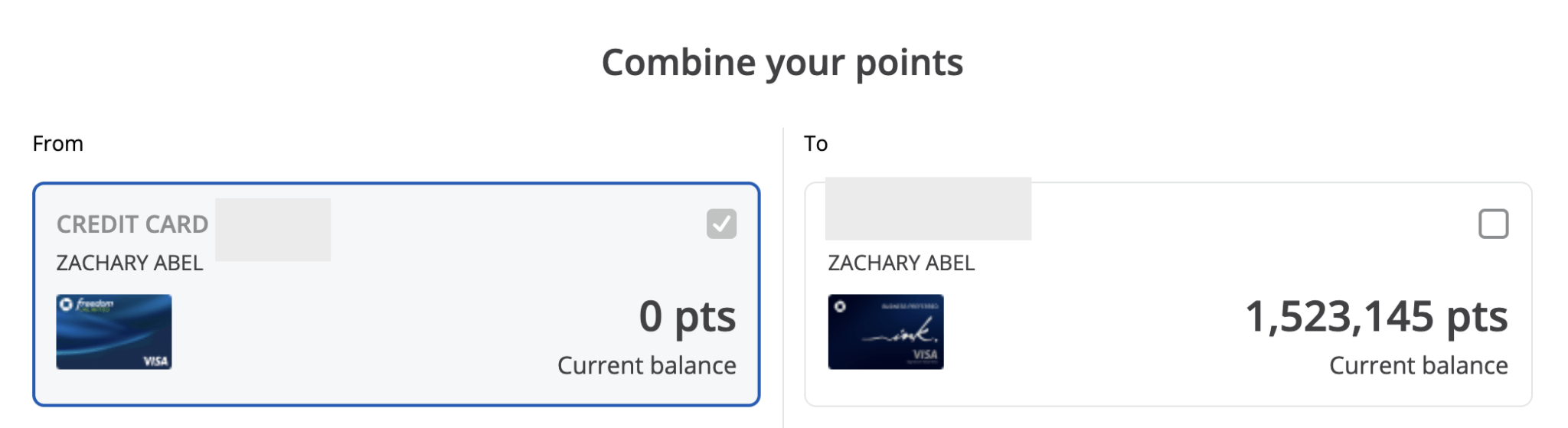a screenshot of a credit card