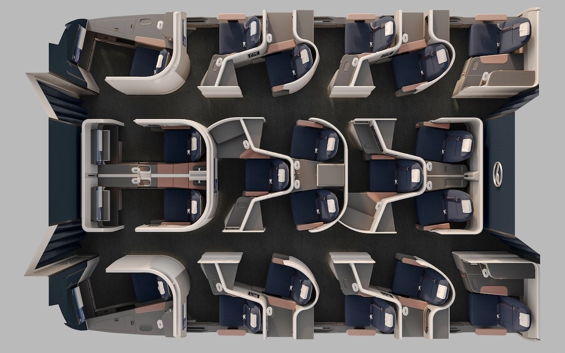 a top view of a plane