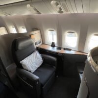 a seat in an airplane