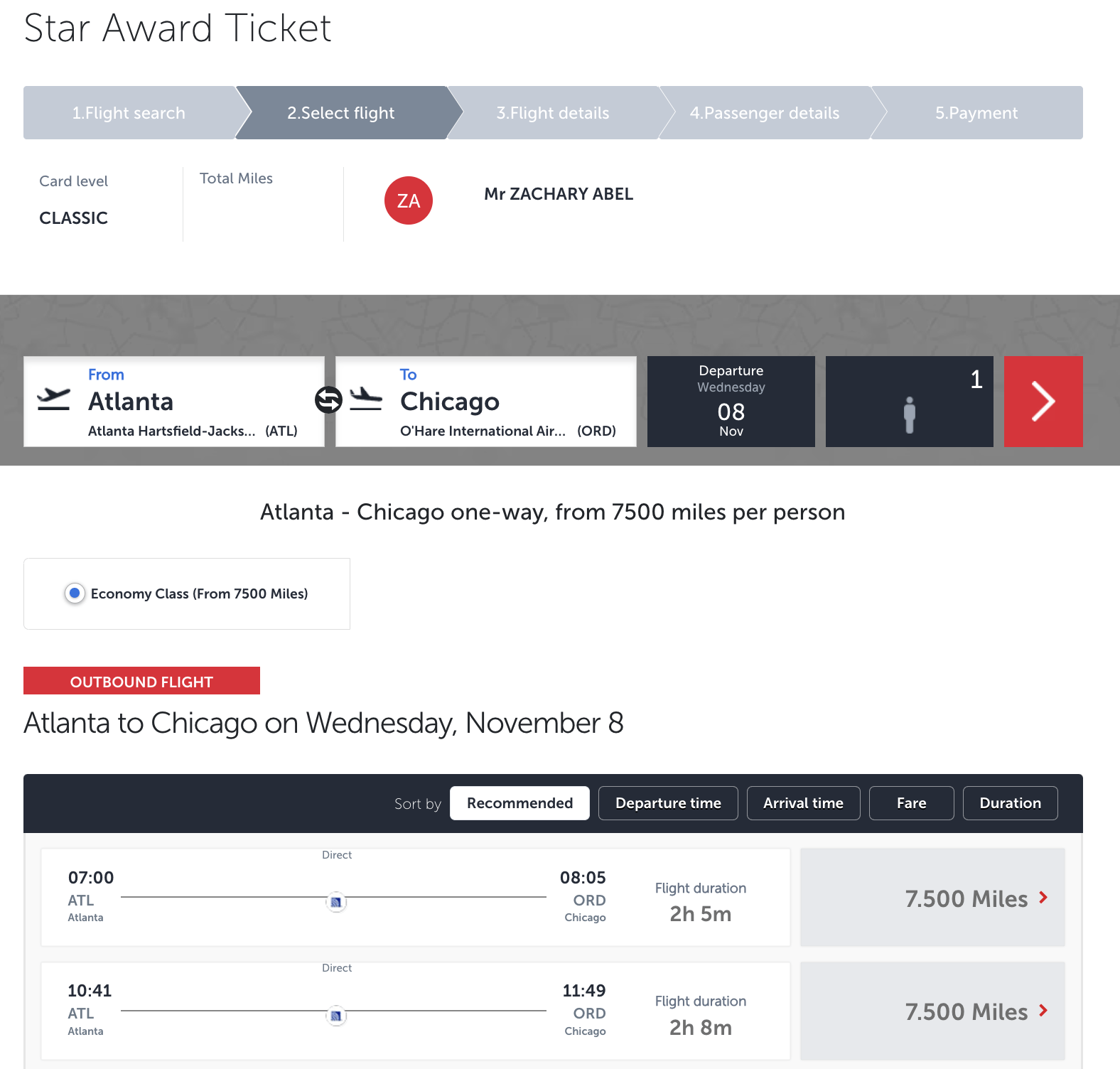 a screenshot of a flight ticket