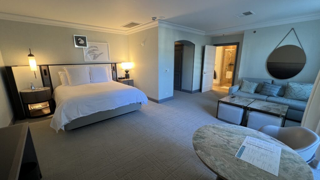 a room with a bed and a couch
