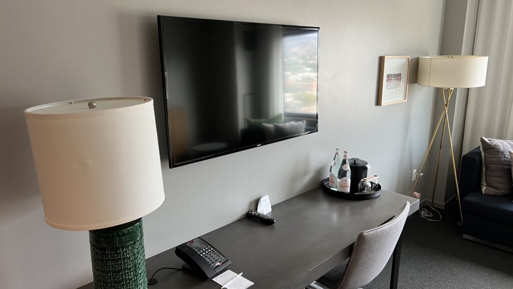 a tv on a wall