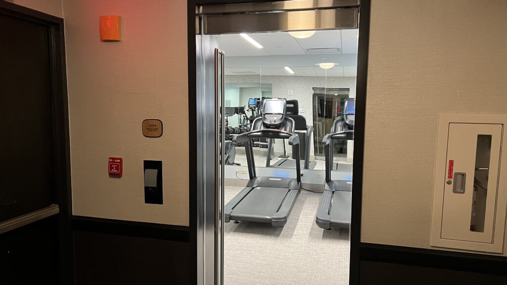 a door to a gym