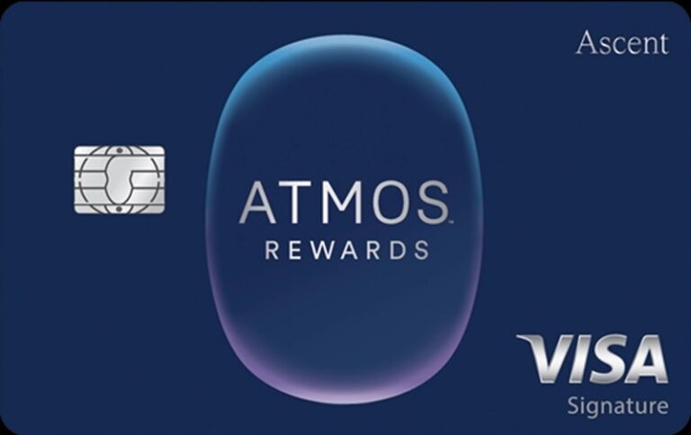 a credit card with a blue oval with silver text