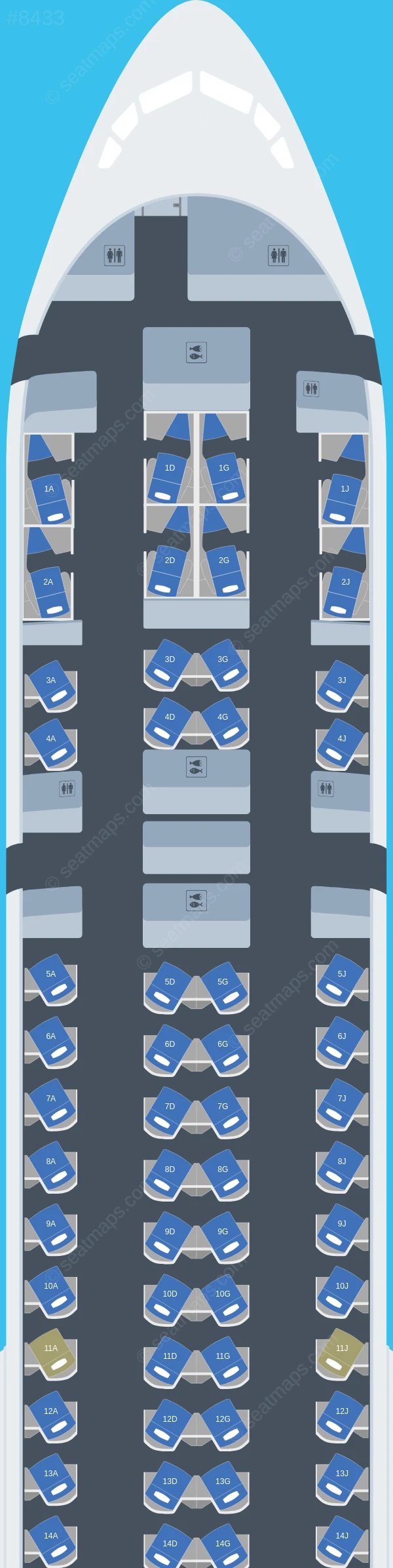 American Airlines Boeing 777-300ER aircraft seat map 777-300ER