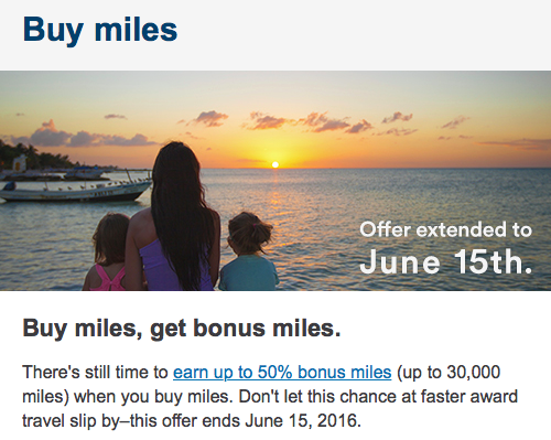 Alaska Air 50% bonus miles
