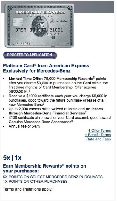 American Express Mercedes Benz