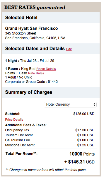 Easy way to search for Hyatt Cash + Points rates