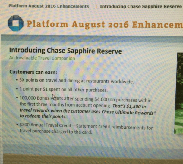DOC screen shot of Chase Sapphire Reserve