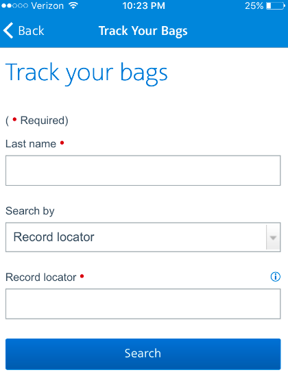 Track bags on American with your smartphone app