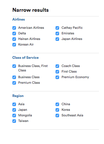 Alaska Air published redemption rates for Japan Airlines