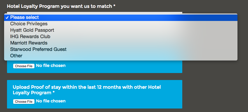 Hilton will status match with any hotel program