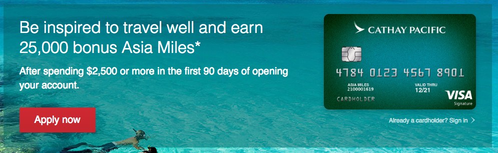 Cathay Pacific Credit Card and 20k Amex points with Air France $1k purchase